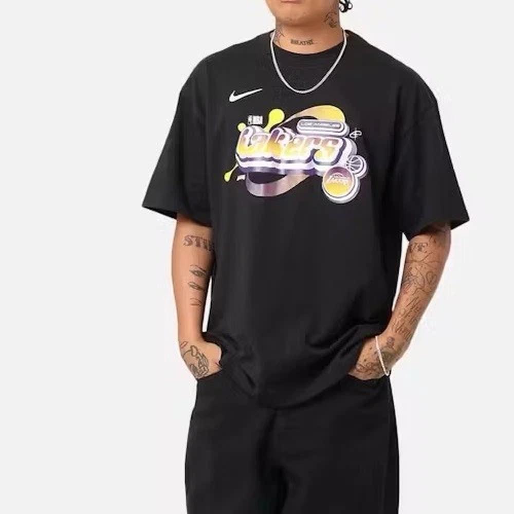 Mens Los Angeles Lakers Courtside Nba Max90 T-Shirt Loose Fit Size Medium